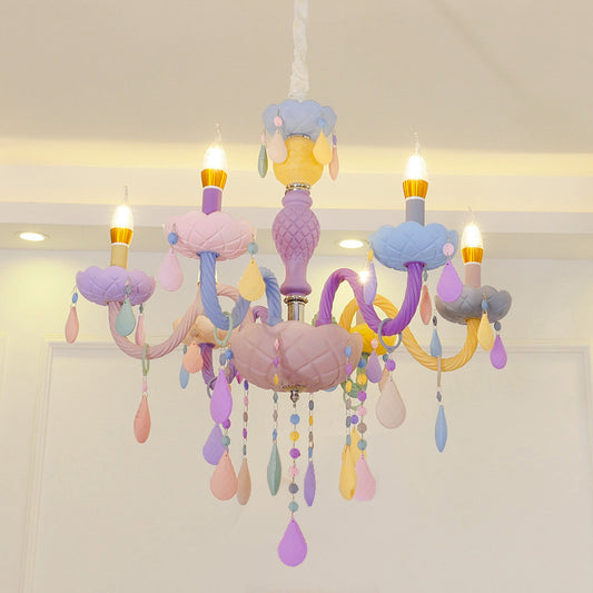 Lampe de Chambre Macaron en Cristal