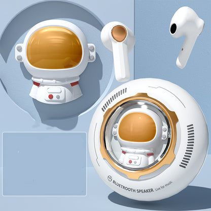 Casque Bluetooth sans fil – design capsule spatiale cartoon, écran digital, autonomie longue durée