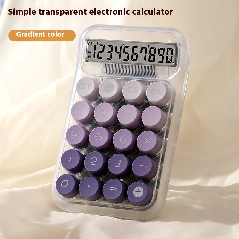 Clavier mécanique rond – dégradé de couleurs, calculatrice intégrée