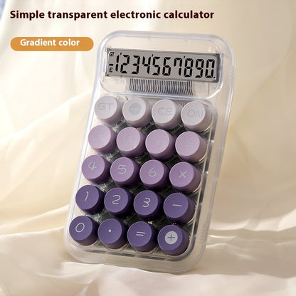 Clavier mécanique rond – dégradé de couleurs, calculatrice intégrée
