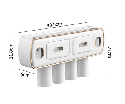 Wall-mounted Punch-free Multi-functional Toothbrush Rack
