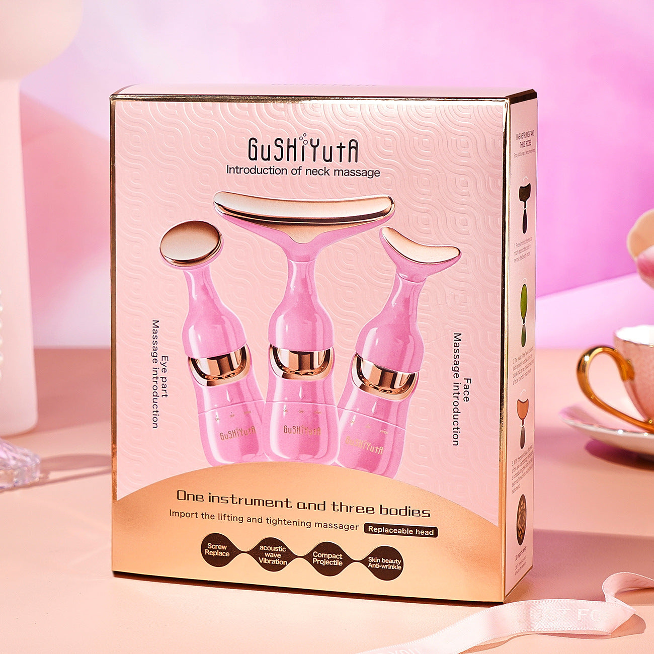 Appareil de massage électrique multifonction – thérapeutique inductif visage, 3-en-1 corps et soin