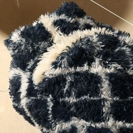 Lit ovale en laine longue – avec ou sans couverture, nid chaud hiver pour chats et chiens