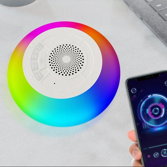 Enceinte Bluetooth flottante étanche – lumière LED colorée, IPX7, son stéréo 5W
