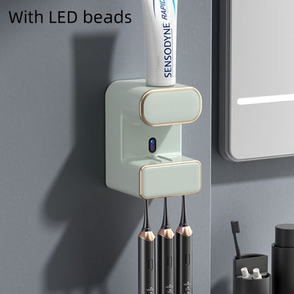 Porte-brosse à dents intelligent – désinfection UV, distributeur automatique de dentifrice, détection infrarouge