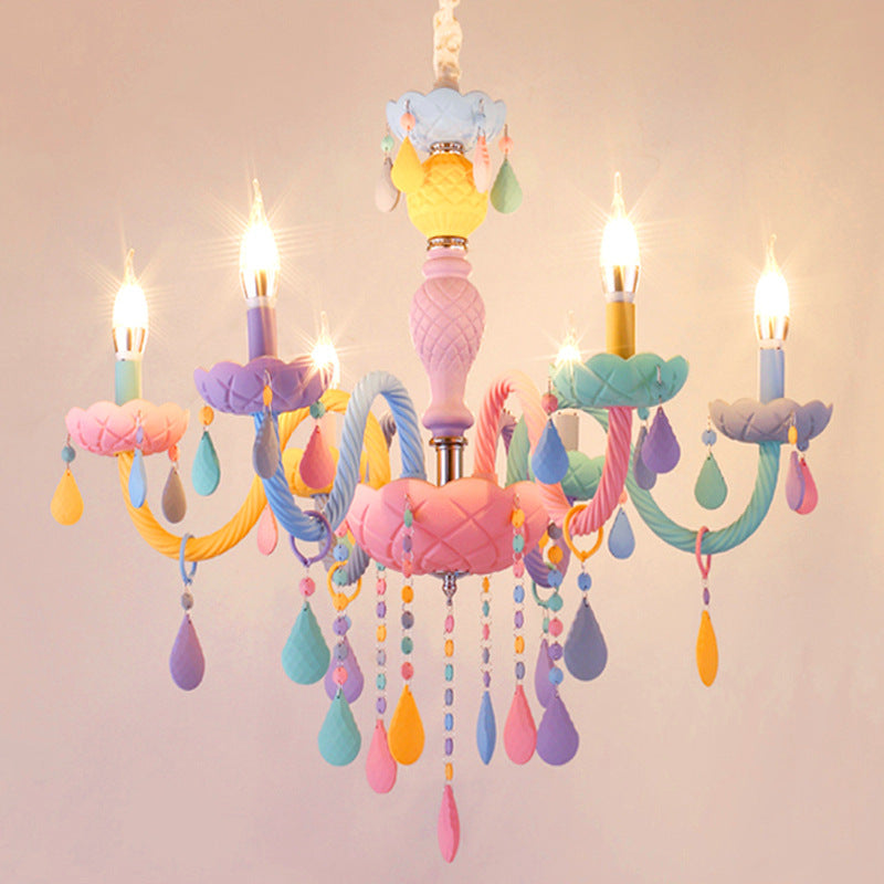 Lampe de Chambre Macaron en Cristal