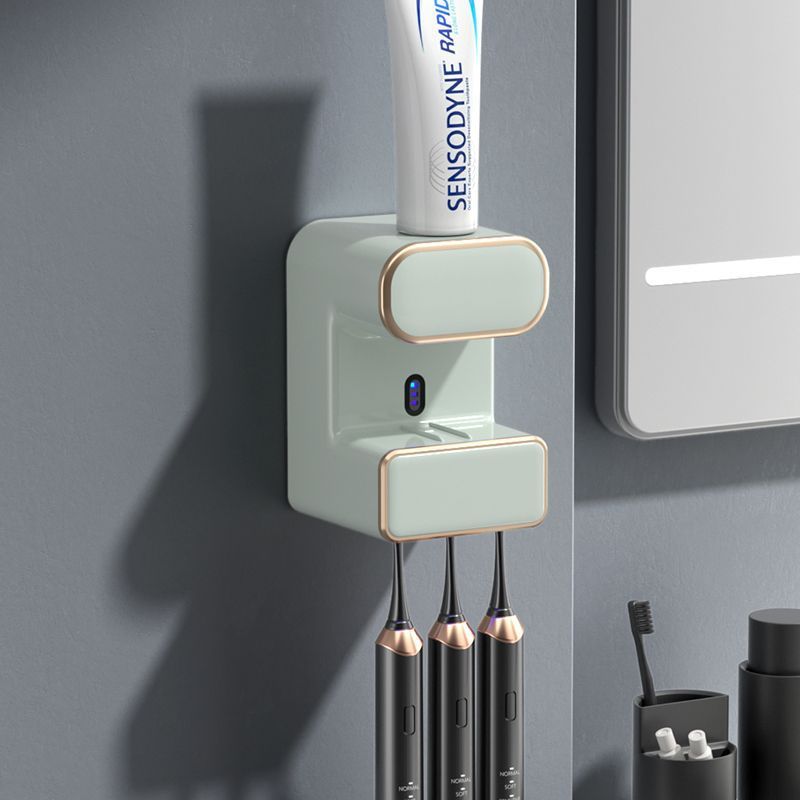 Porte-brosse à dents intelligent – désinfection UV, distributeur automatique de dentifrice, détection infrarouge