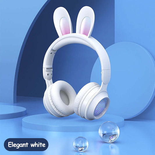 Casque sans fil lumineux avec oreilles de lapin