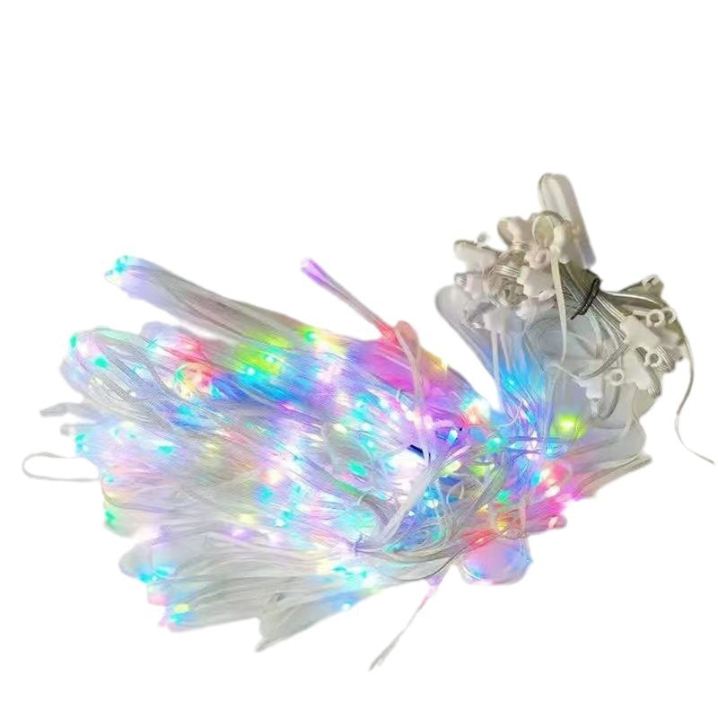 Rideau lumineux de Noël LED – fil gainé caoutchouc, décoration festive