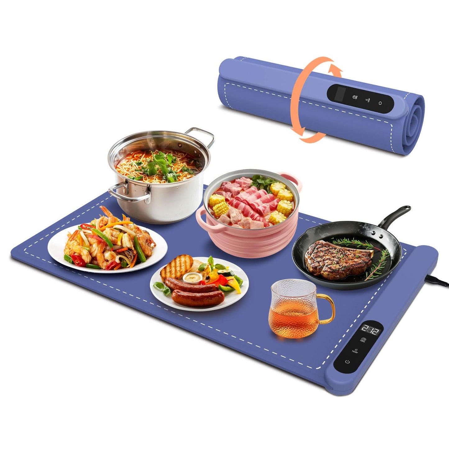 Plaque chauffante en graphène – maintien de température, cuisine multifonction, ultra-fine et pliable