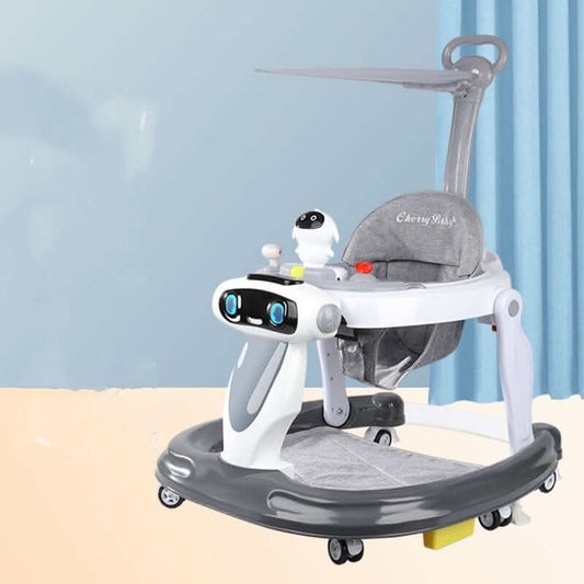 Multifunctional anti-rollover baby and child walker