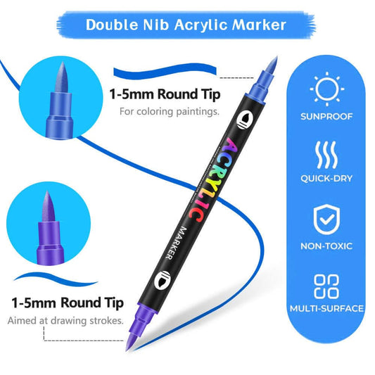 Dual Tip Acrylic Marker