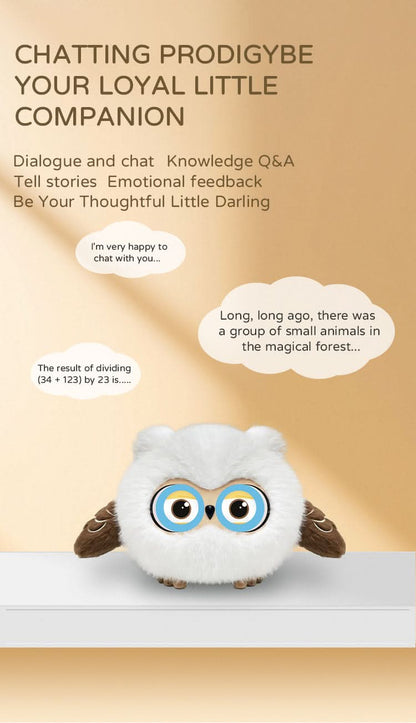 Peluche hibou interactive – compagnon éducatif pour enfants