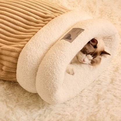 Sac de couchage pour animaux – peluche douce, semi-fermé