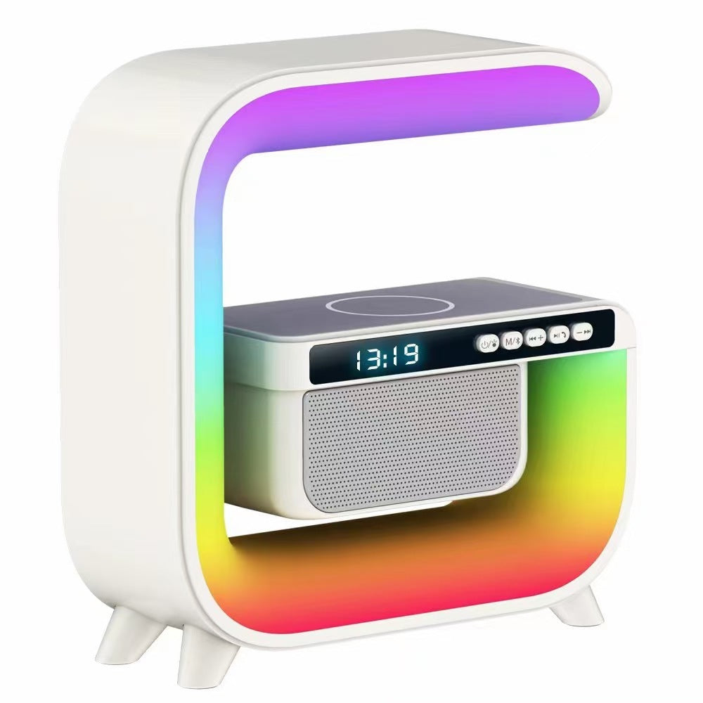 Enceinte Bluetooth avec horloge digitale et chargeur sans fil 15W