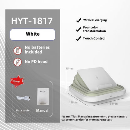 Lampe d’ambiance multifonctionnelle – pliable, support téléphone, chargeur sans fil