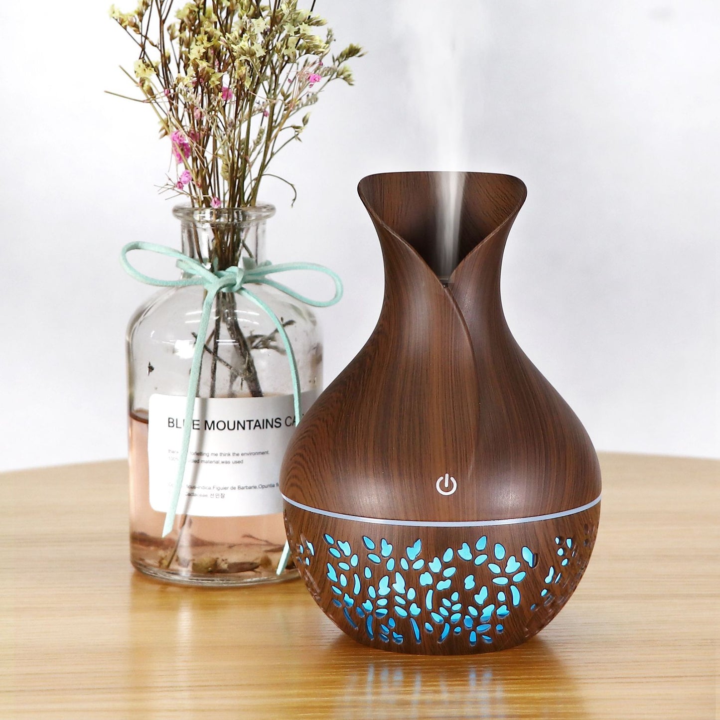 Diffuseur d’arômes Mini Petal – vase creux créatif, humidificateur USB compact