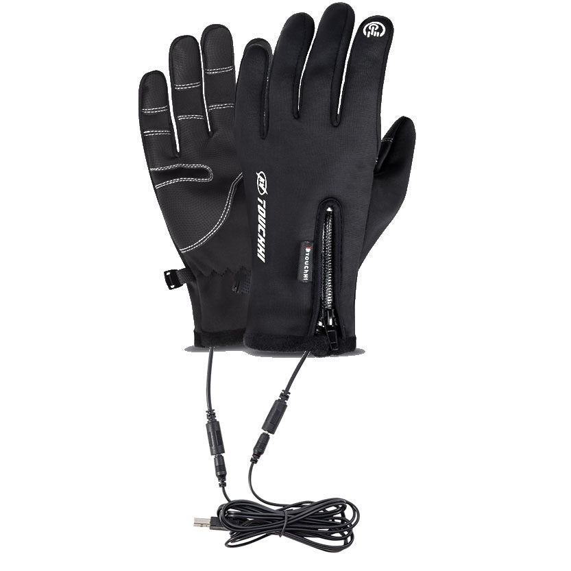 Gants chauffants cyclisme – polyester imperméable, écran tactile, rechargeables, usage extérieur hiver