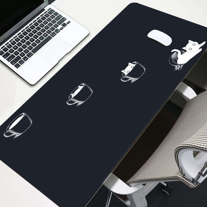 Tapis de Bureau “Chat & Café”