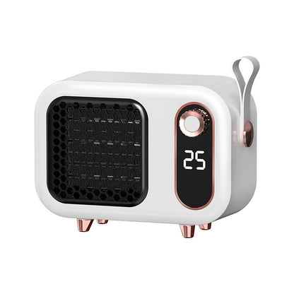 Chauffage soufflant portable mini – 500W à 1500W, PTC céramique, sécurité intégrée, format bureau