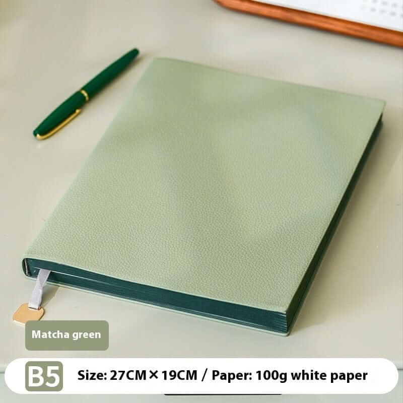 Lychee pattern soft leather cover notebook