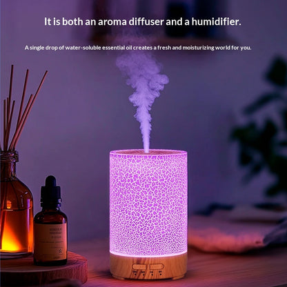 Diffuseur d’arômes Crack 150ml – Humidificateur & Purificateur d’air avec LED décorative