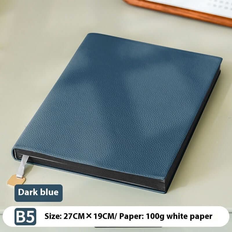 Lychee pattern soft leather cover notebook