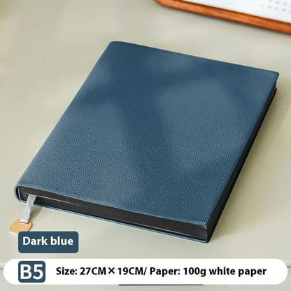 Lychee pattern soft leather cover notebook