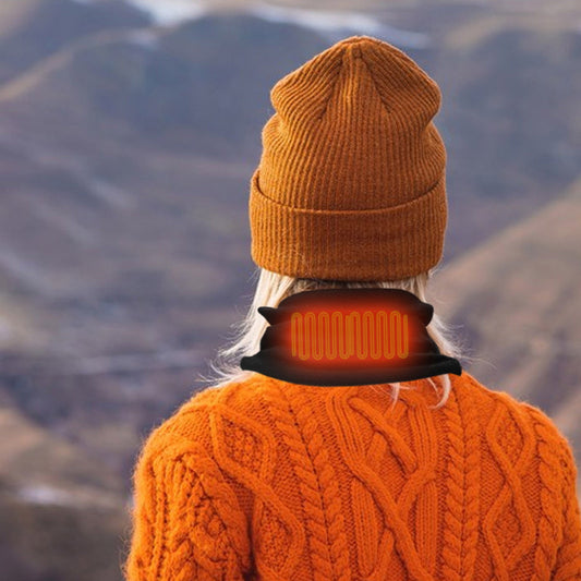 Tour de cou chauffant pour le sport – résistant au froid, USB rechargeable, polaire douce, 4 couleurs