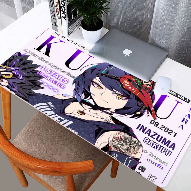 Tapis de souris à motif technologique – impression thermique unilatérale, surface lisse, base antidérapante, design futuriste