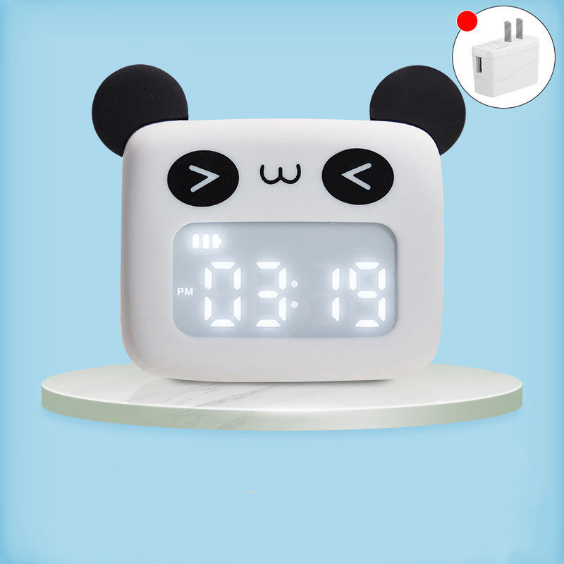 Réveil enfant silencieux – Design mignon, silicone doux, idéal pour chambre et bureau