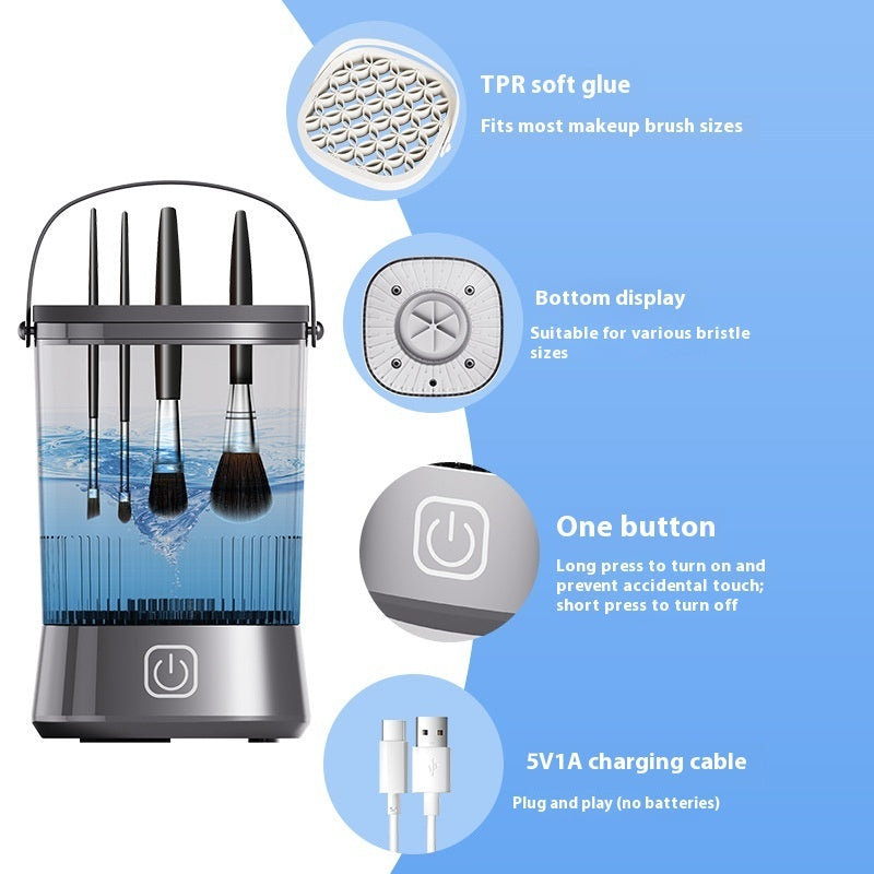 Nettoyeur électrique pinceaux maquillage – lavage et séchage automatique, multifonction
