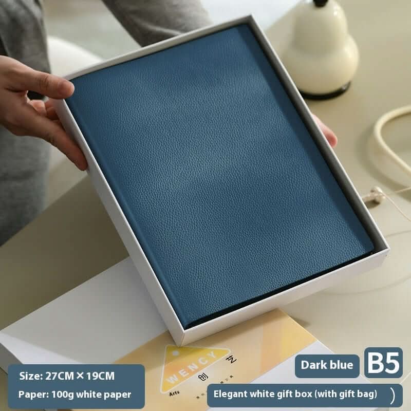 Lychee pattern soft leather cover notebook