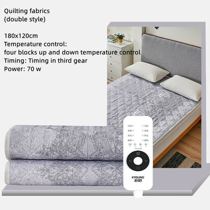 Matelas chauffant électrique anti-acariens – format simple ou double, contrôle indépendant, idéal pour dortoir ou chambre