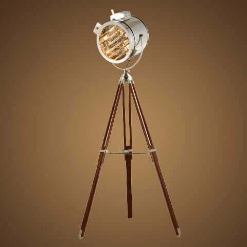 Lampadaire de scène style industriel trépied