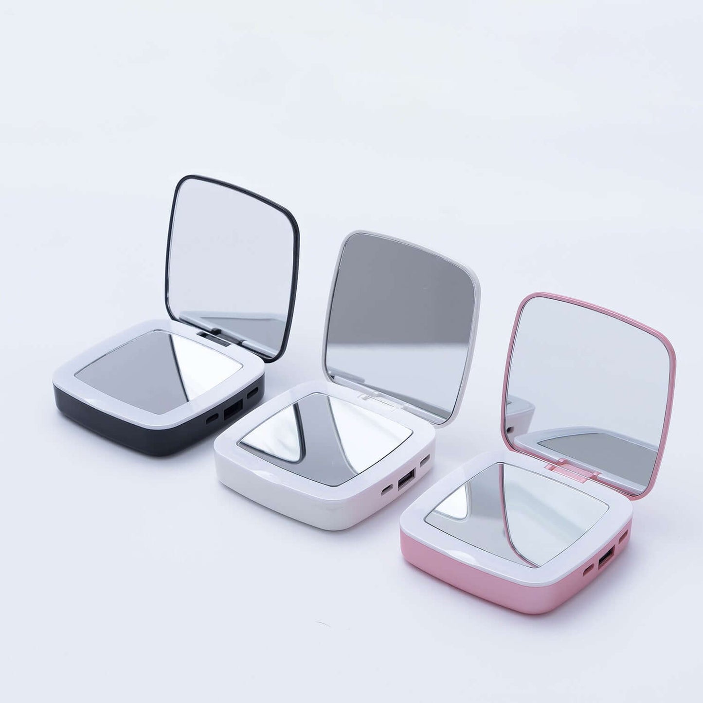 Miroir LED pliable avec lumière d’appoint et batterie externe