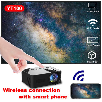 Mini projecteur YT100 sans fil – HD 1080p, compatible smartphone