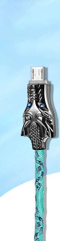 Câble de données tressé Dragon Line – multi-interface, haute résistance, indicateur LED