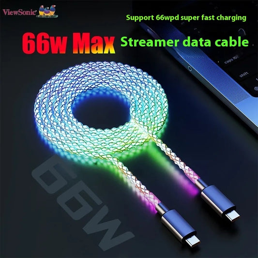 Câble USB-C lumineux RGB