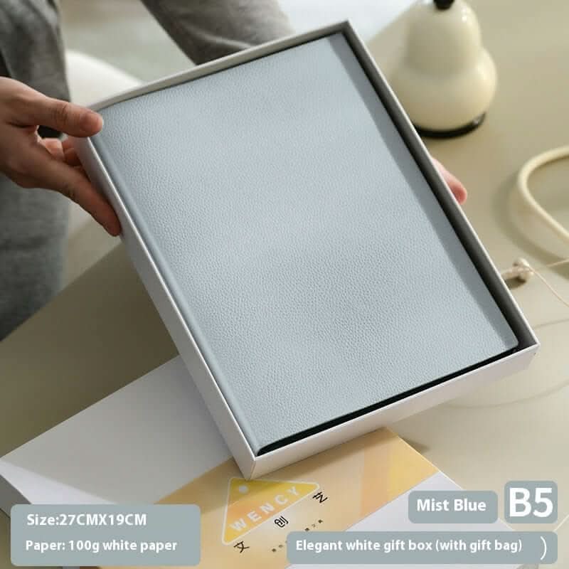 Lychee pattern soft leather cover notebook