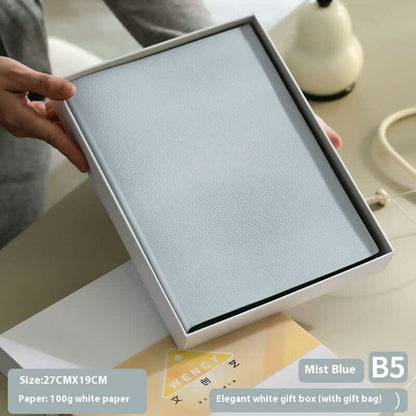 Lychee pattern soft leather cover notebook