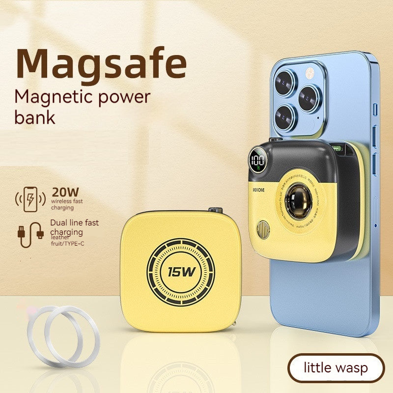 Creative Portable Wireless Magnetic Camera Modeling Power Bank