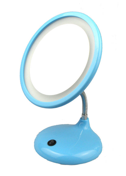 Miroir de maquillage rechargeable – miroir de bureau LED tactile, 3 lumières, rotation 360°, USB