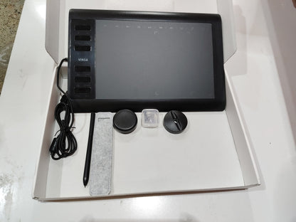 Tablette graphique numérique 1060PLUS – zone active 10×6 pouces, stylet rechargeable, 8192 niveaux de pression, 8 Go intégrés