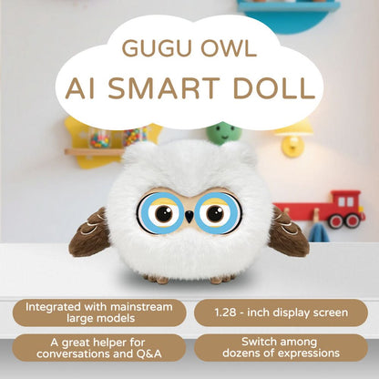 Peluche hibou interactive – compagnon éducatif pour enfants