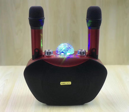Micro Karaoké Familial Sans Fil – Family KTV Microphone avec Haut‑Parleur Intégré
