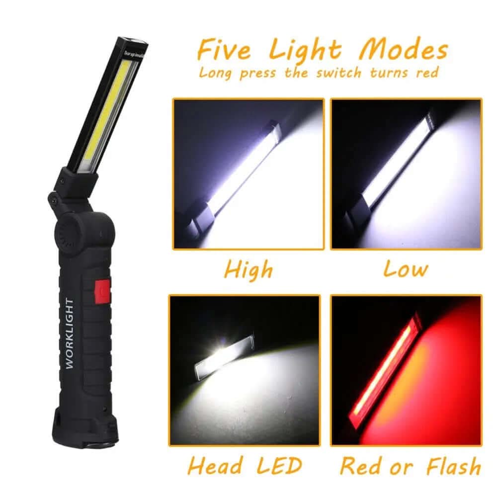 Lampe Torche Tactique LED COB Rechargeable USB Les Visionnaires