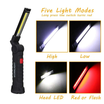 Lampe Torche Tactique LED COB Rechargeable USB Les Visionnaires
