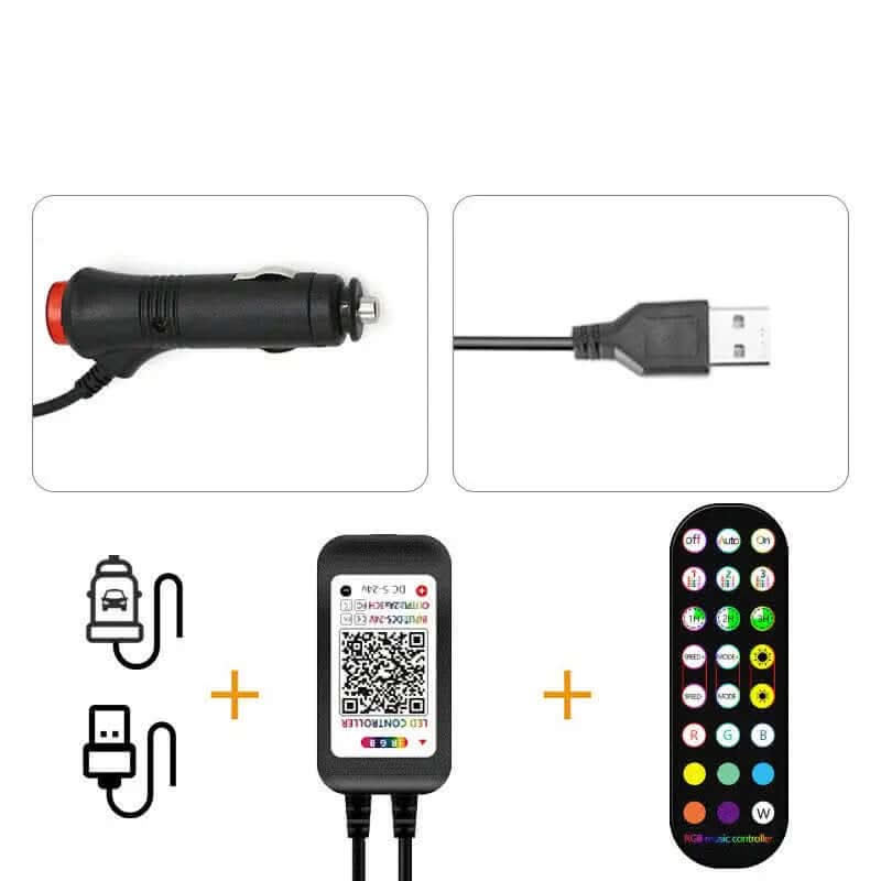 Bande lumineuse LED RGB pour intérieur de voiture Les Visionnaires