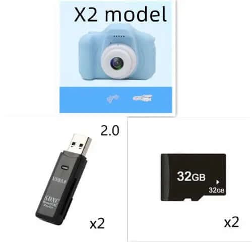 Appareil photo numérique X2 HD Mini pour enfants Les Visionnaires